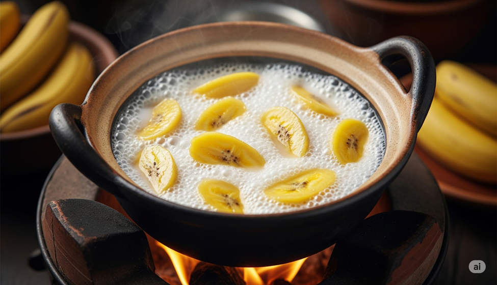 Serve the Pengat Pisang 