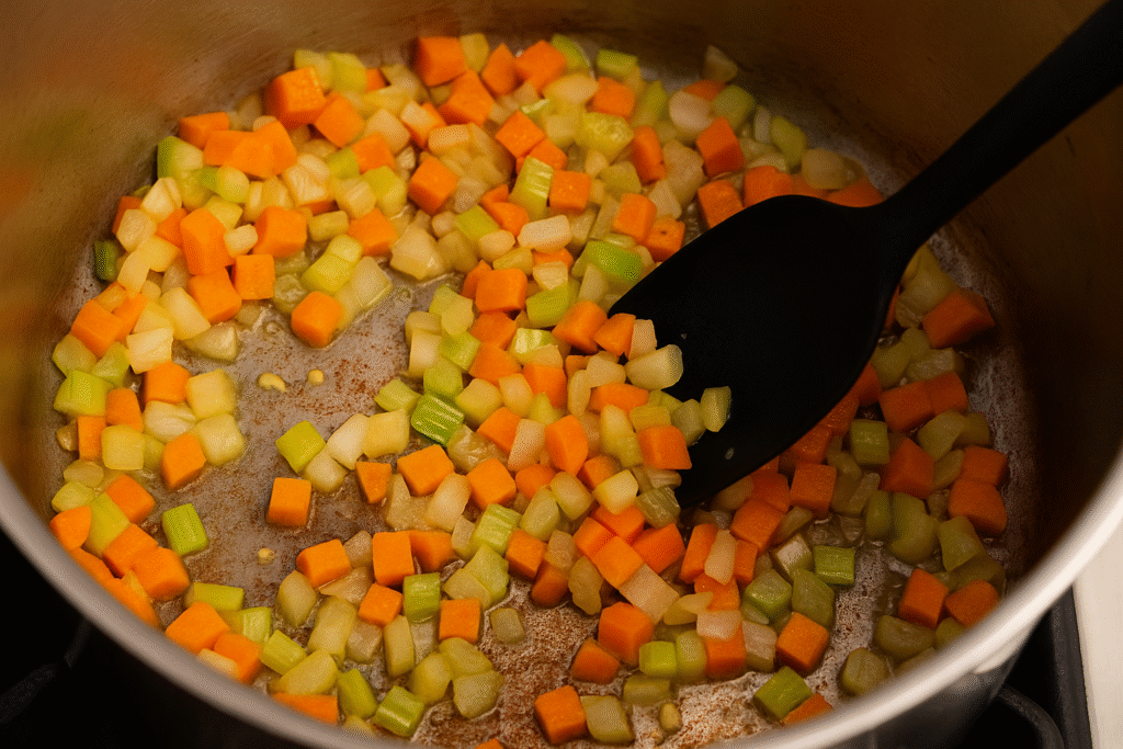 Add chopped vegetables 