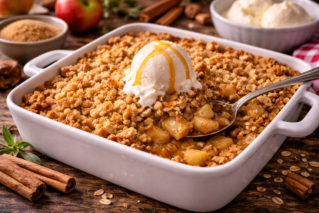 About Apple Crumble Dessert 