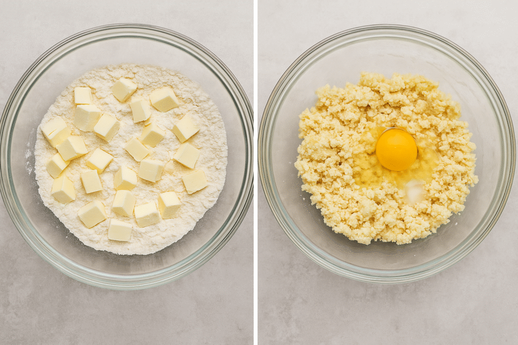 Add egg yolk in the mixture