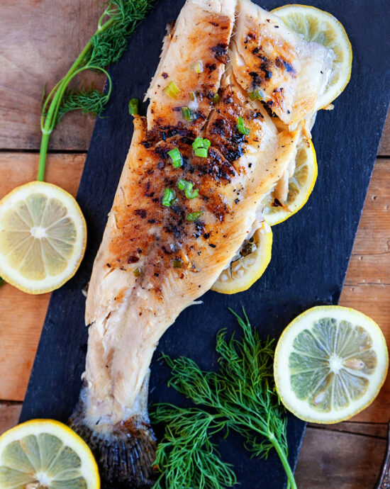 Tuscan grilled trout fish