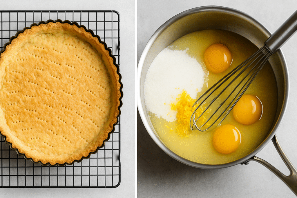 Whisk lemon juice, eggs and sugar