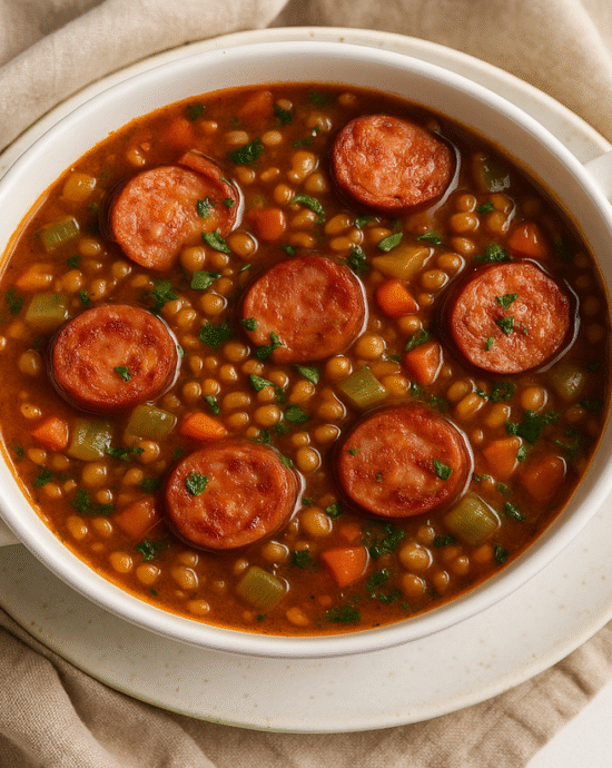 lentil and garlic soup