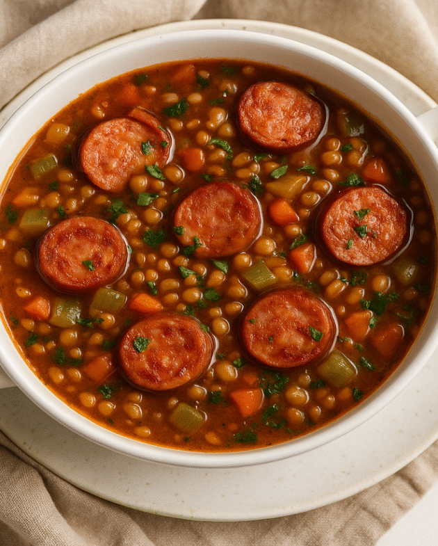 lentil and garlic soup