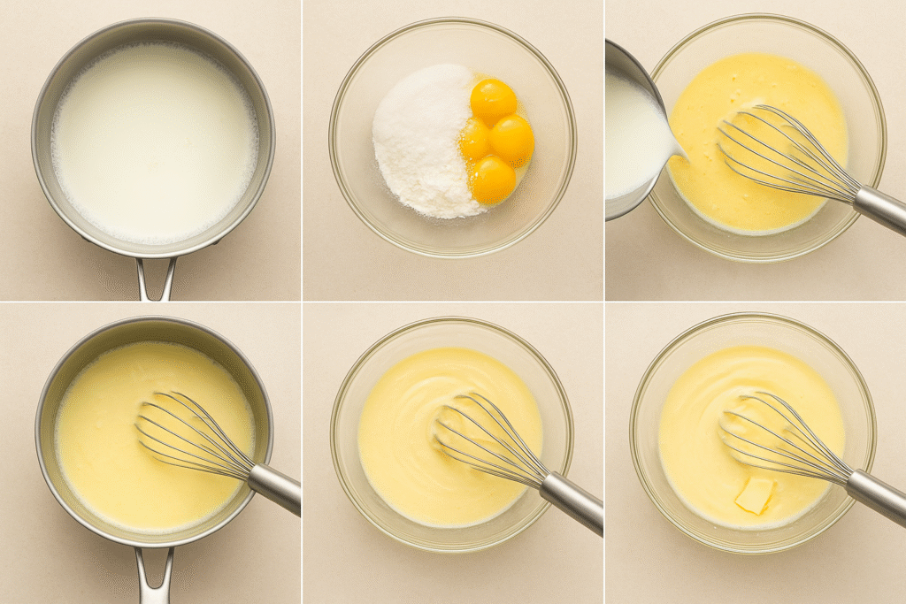 Making of the pastry cream 