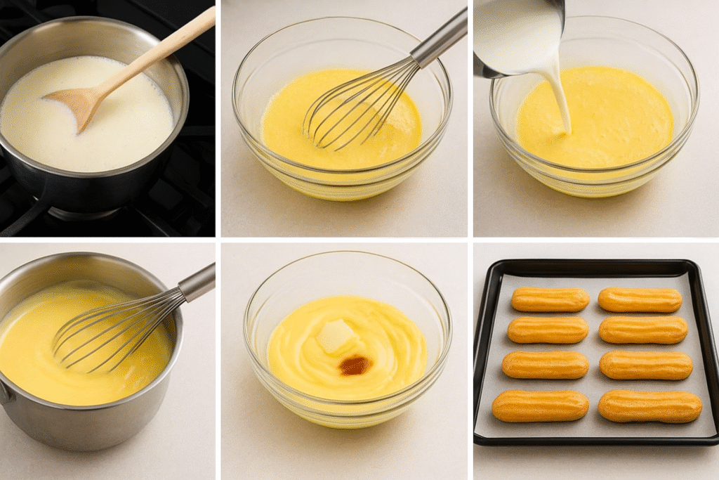 Making of choux pastry 