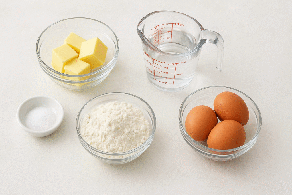 Ingredients for preparing pastry 