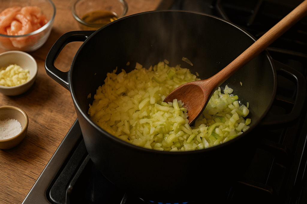 Add fennel and onions 