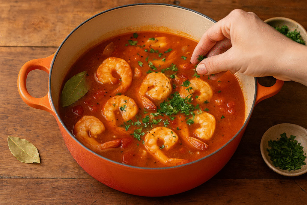 Garnish with parsley 