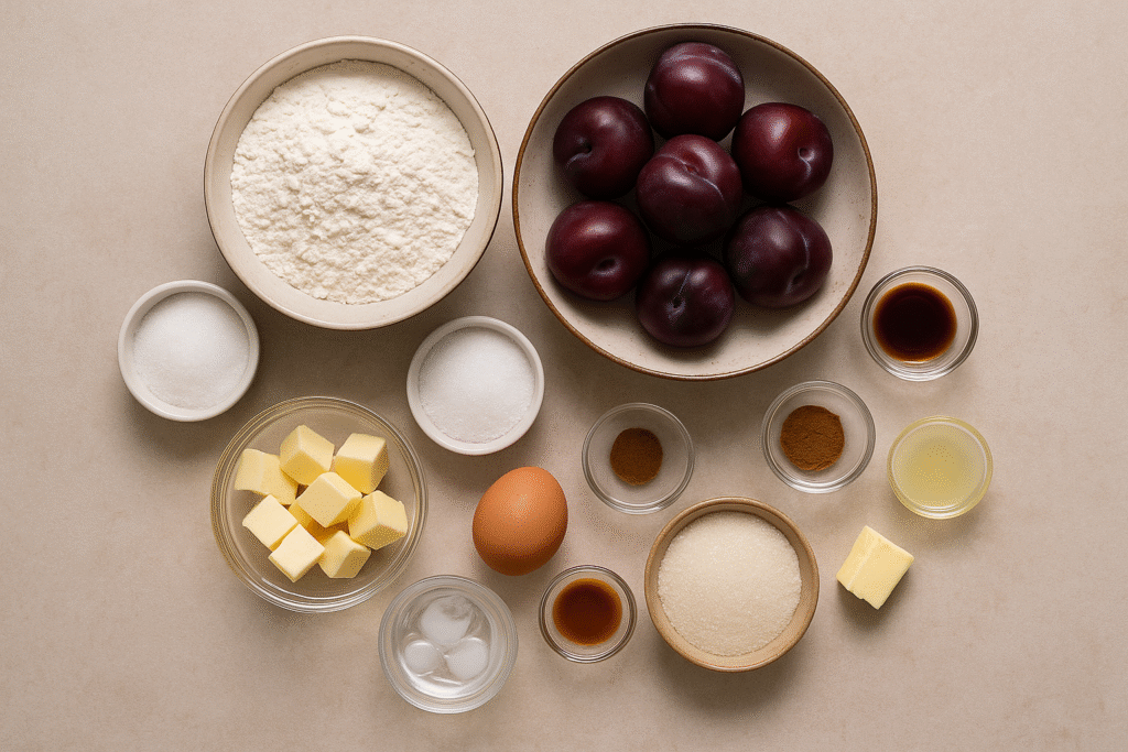 Ingredients for Plum Galette