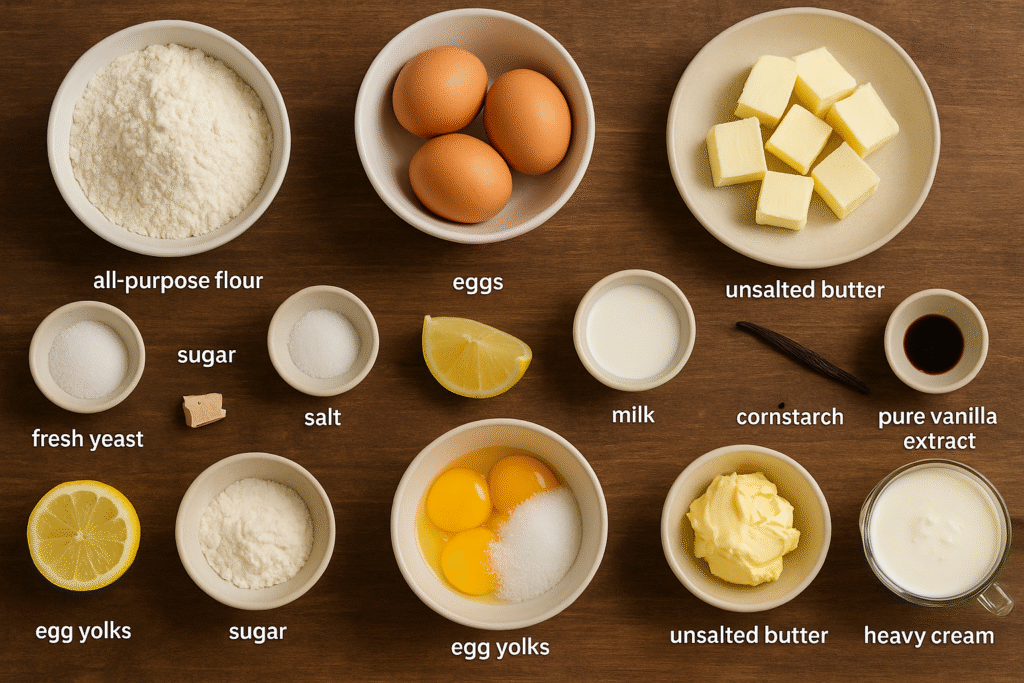 Ingredients for Tarte