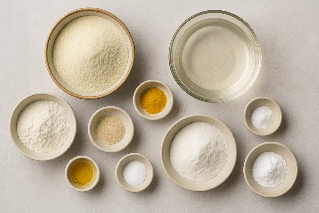 ingredients for Baghrir 