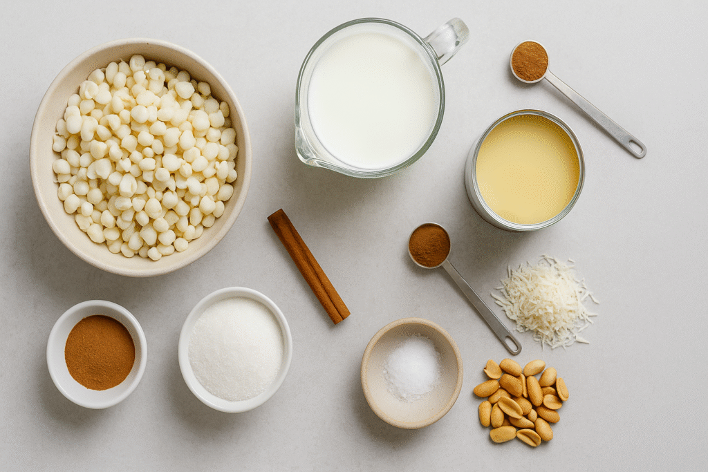 Ingredients for Canjica 