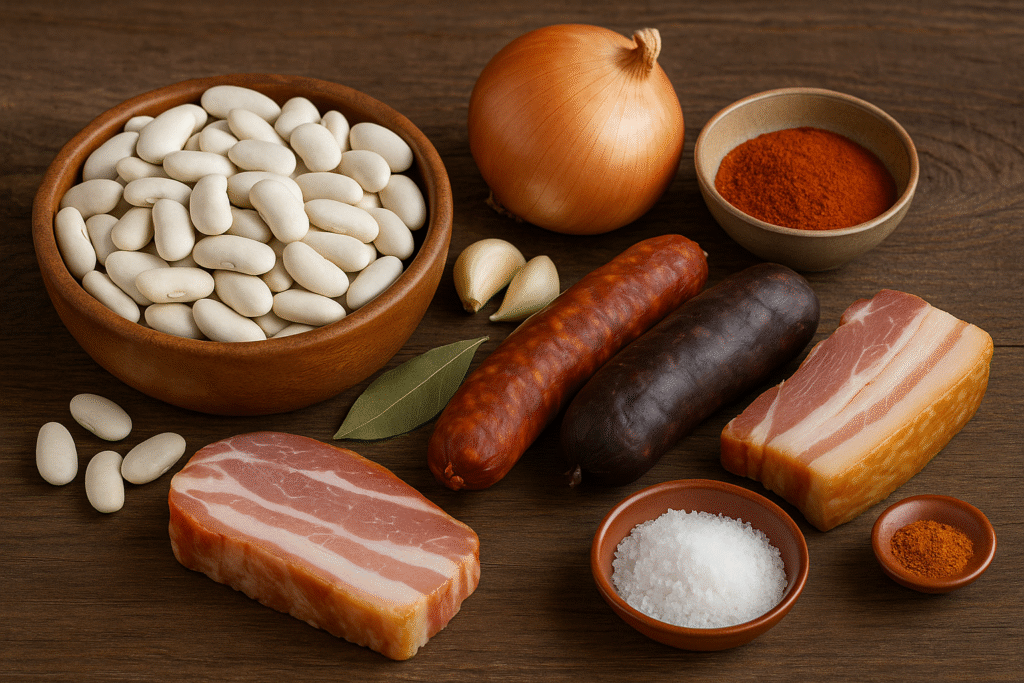 Ingredients for Fabada