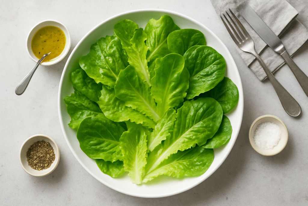 Arrange lettuce leaves 