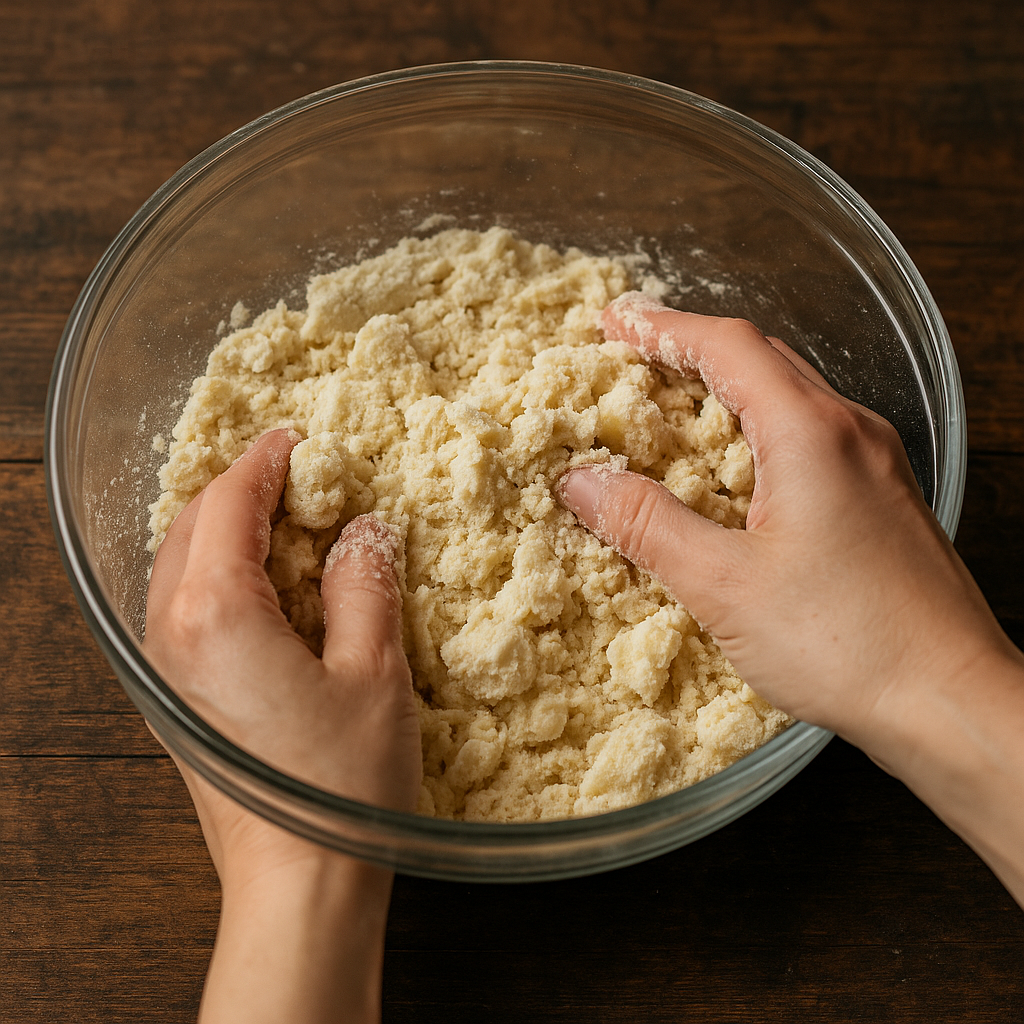 Mix salt ,water and flour 