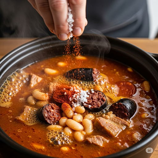 Add salt and paprika