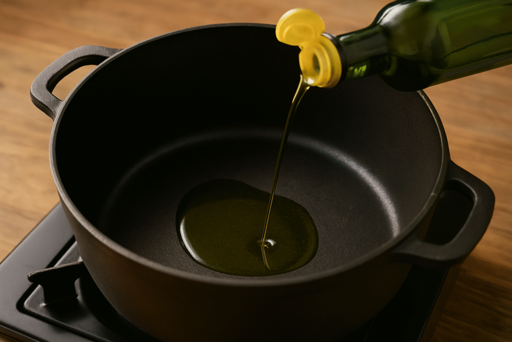 Add oil oil in a pan 