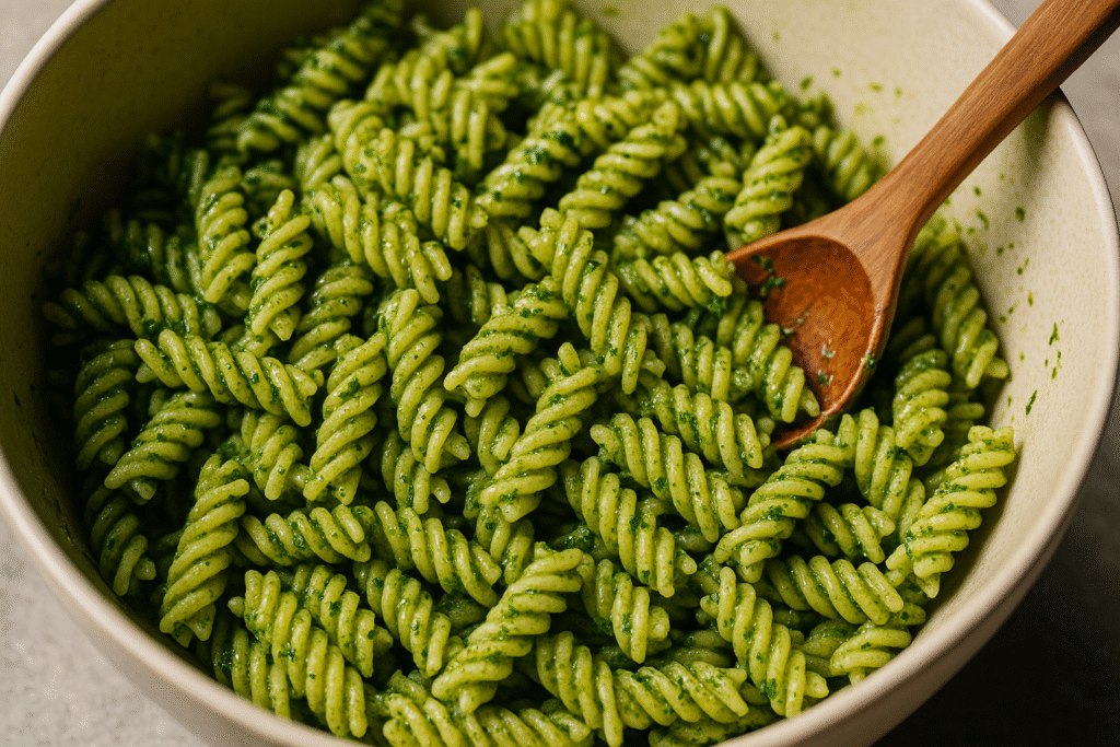 Mix Pesto and Pasta 