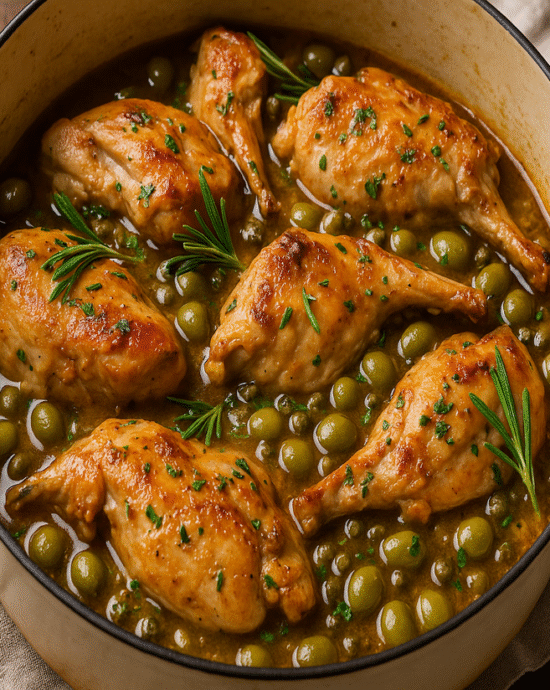 Rabbit Stew with Olives and Rosemary