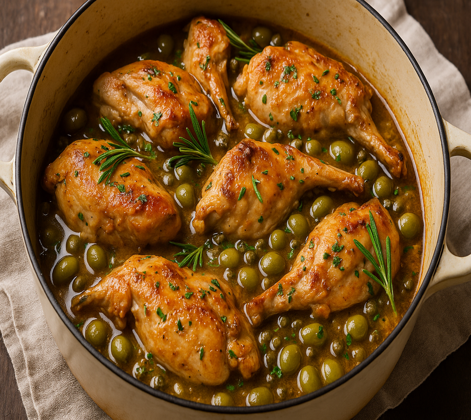 Rabbit Stew with Olives and Rosemary