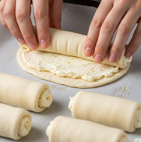 Roll on baking sheet