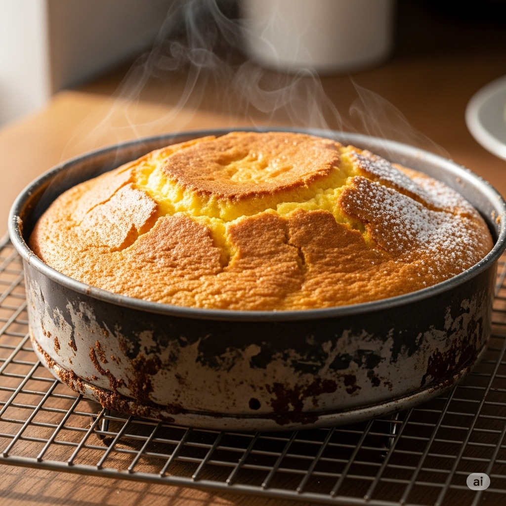 Serve Bolo Cremoso de Milho hot 