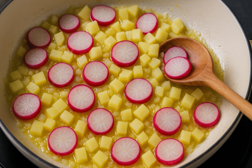 Sitr radish and  potao