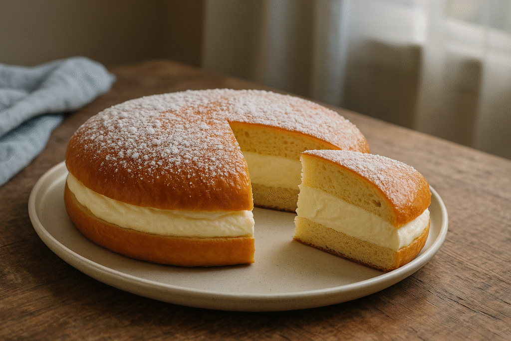 Chill cake before serve 