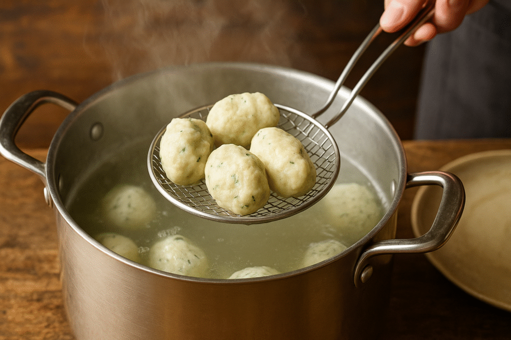 Transfer Gnocchi in heat plate 