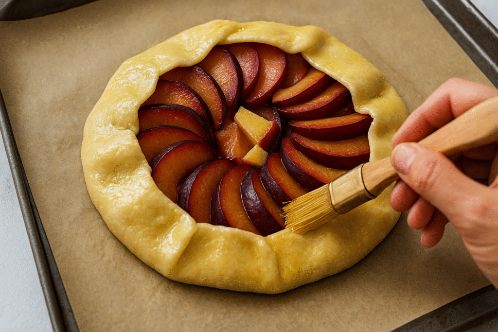 Whisk yolk and whites 