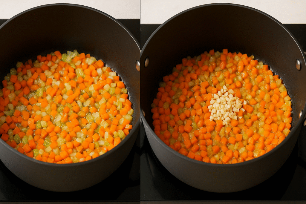 Add chopped vegetables 