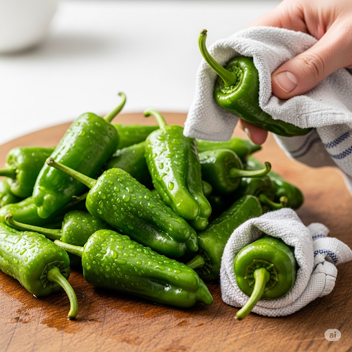 Clean peppers 