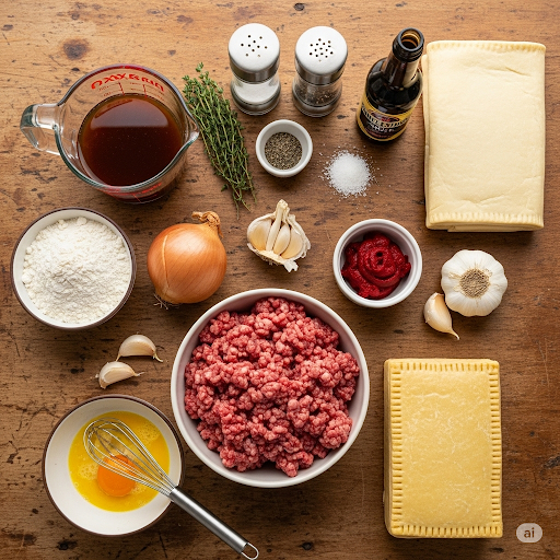 Ingredients for Meat pie 