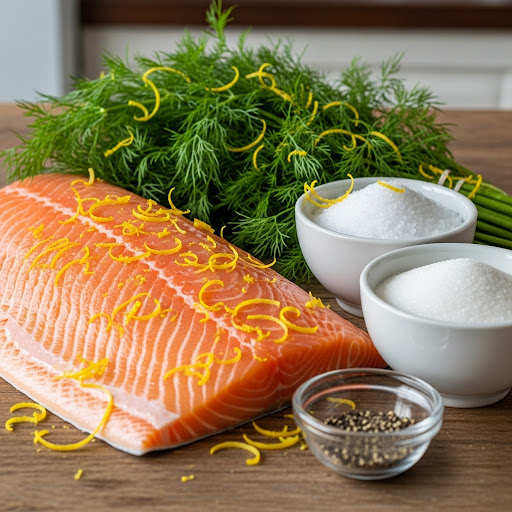 Ingredients for  Gravlax 