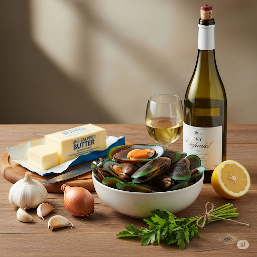 Ingredients for Green Lipped Mussels 