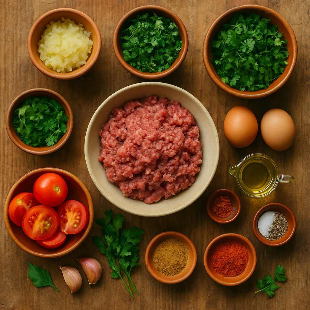 Ingredients for Kefta Mkaouara 