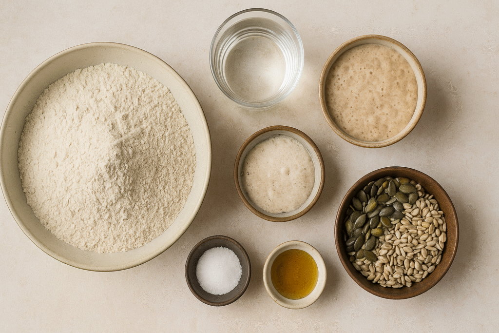Ingredients for Rye bread 