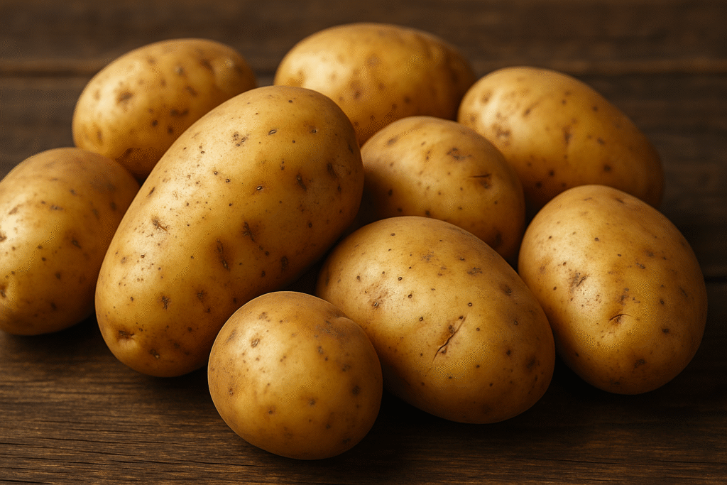 Scrub potatoes 
