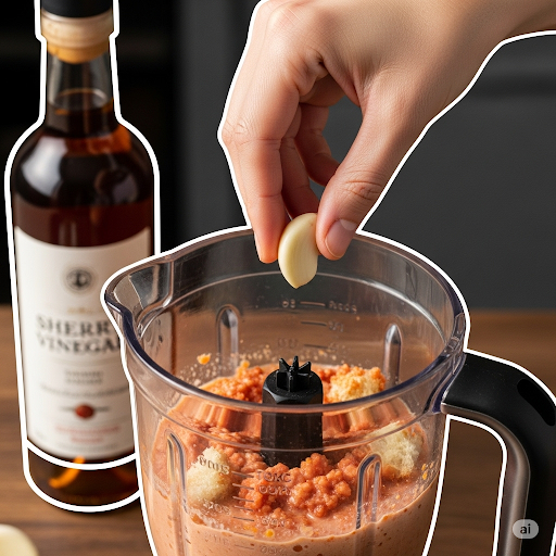 Add vinegar & garlic 