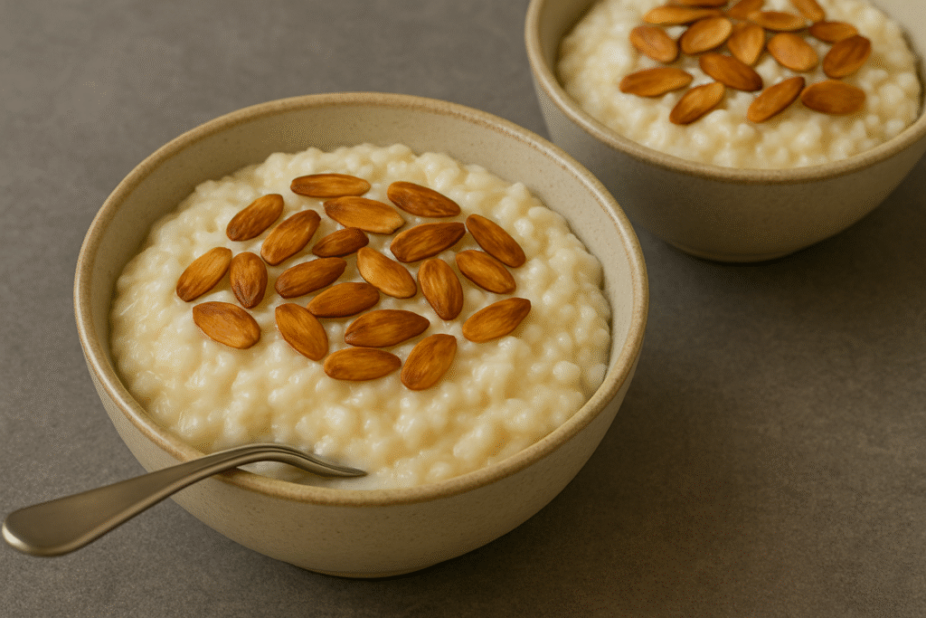 Serve rice pudding 