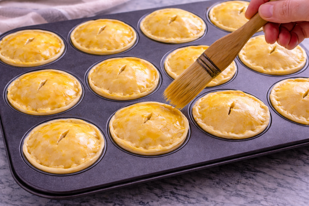 Brushing with Beaten Eggs 