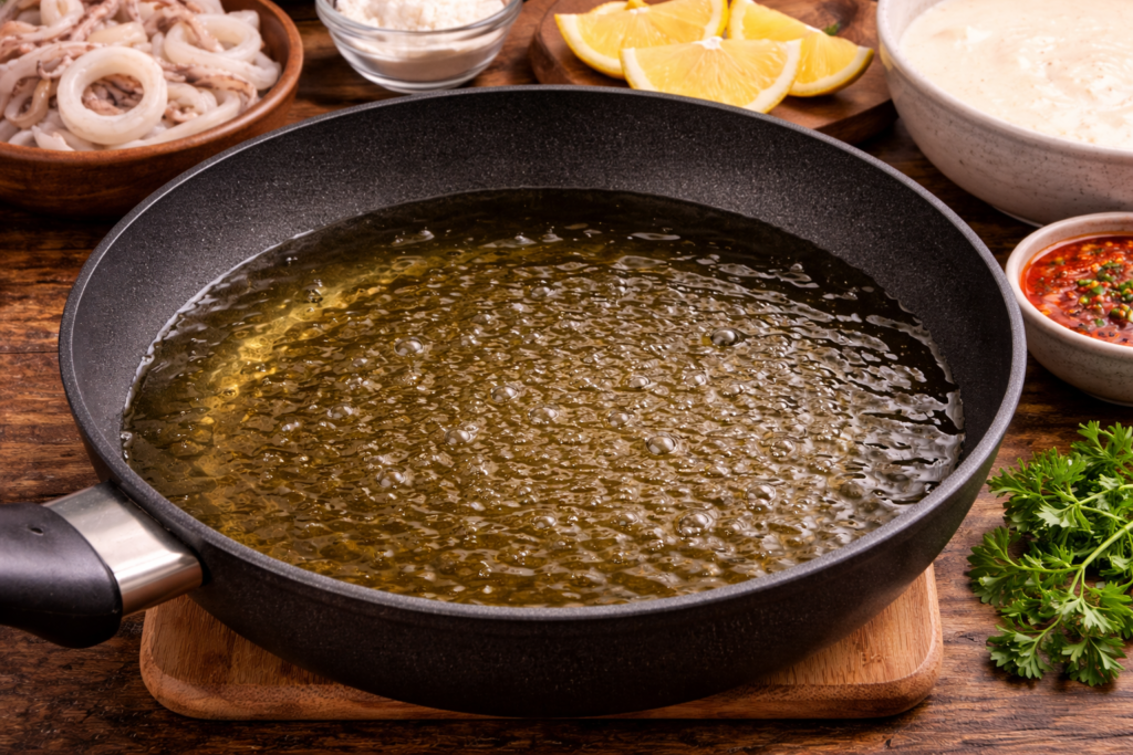 Oil in Frying Pan 