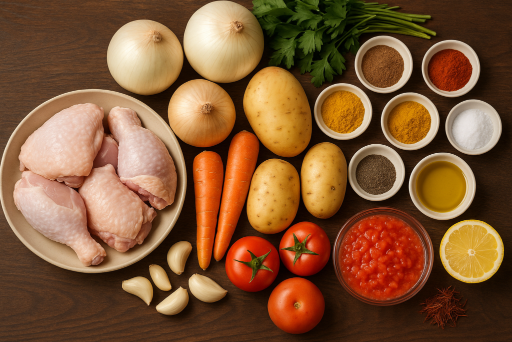 Ingredients for Tagine 