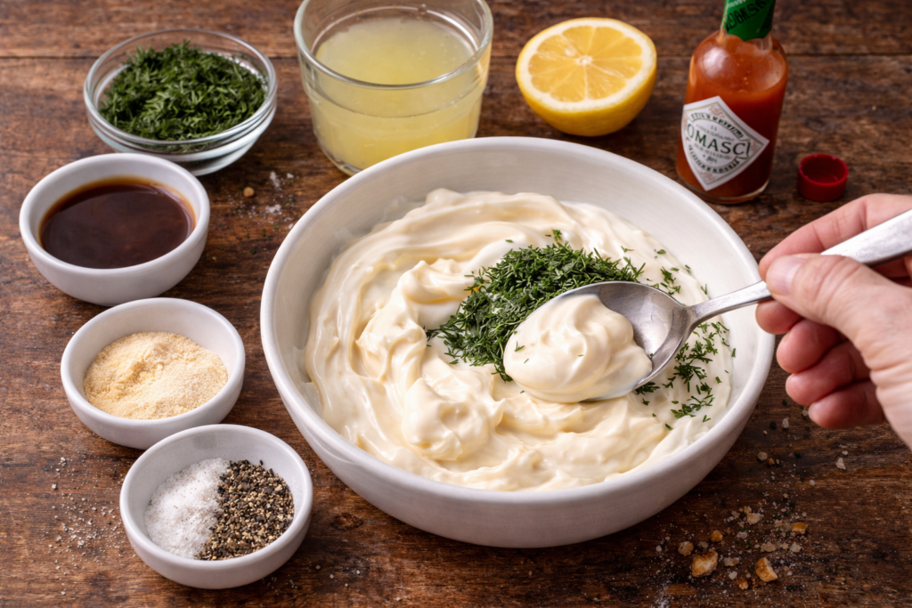 Ingredients for Tiger Dill Sauce