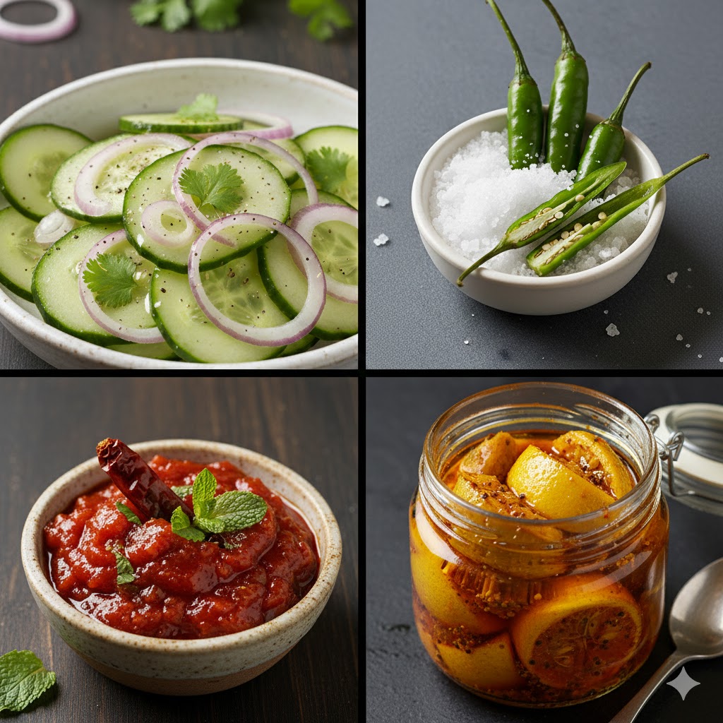 Salads for murgir jhol