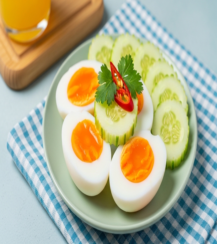 Eggs with Cucumber