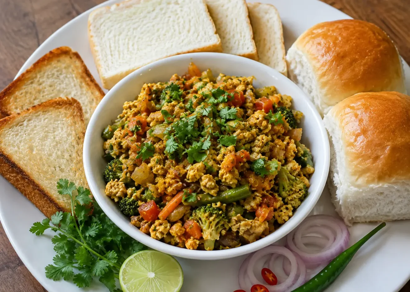 Egg vegetables and Toast