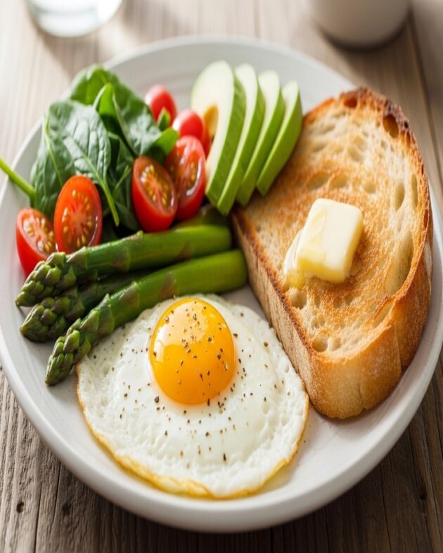 Egg with veg or toast