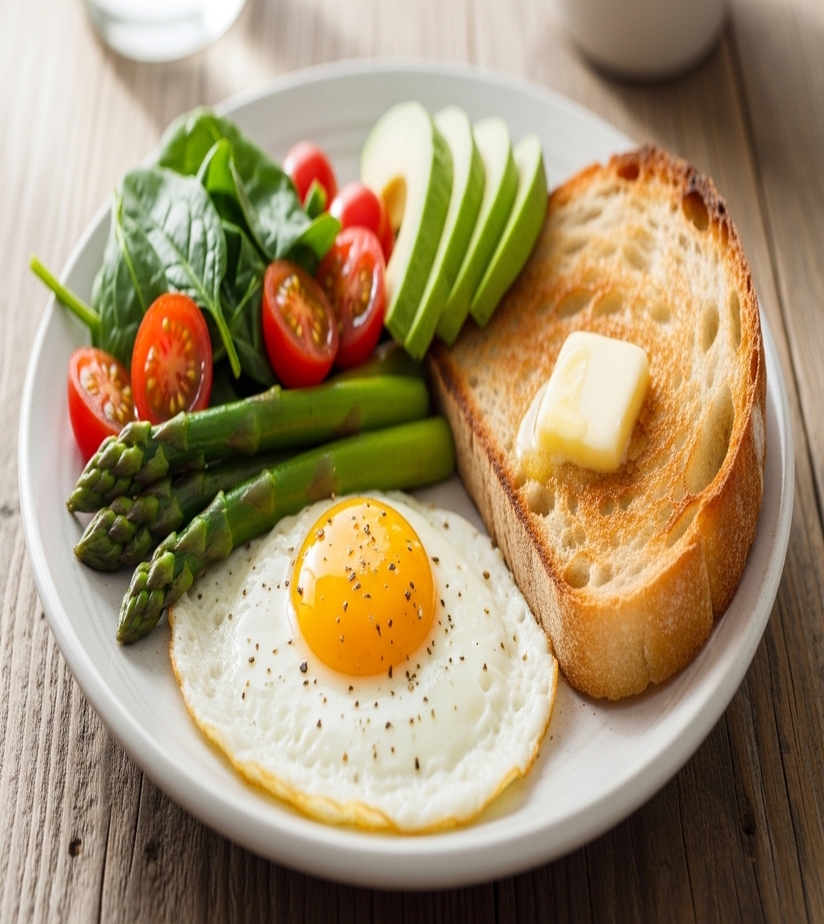 Egg with veg or toast